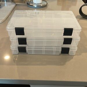 “Plano” clear fishing tackle boxes